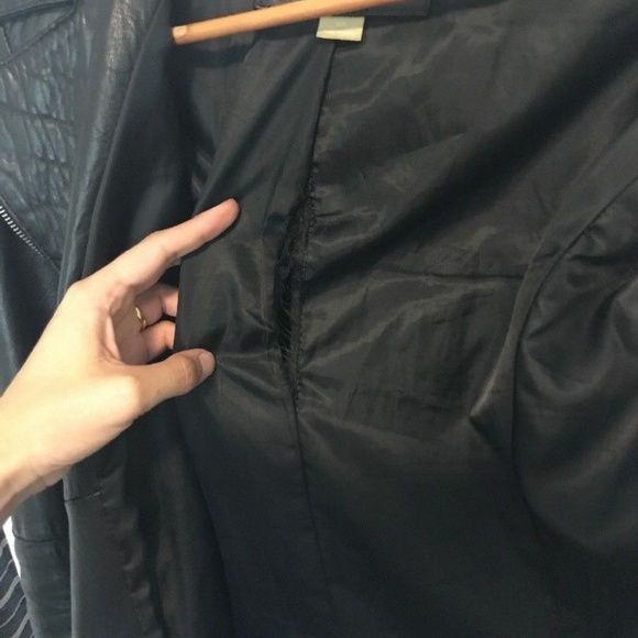 Michael By Michael Kors Black Leather Moto Jacket - Picture 4 of 8